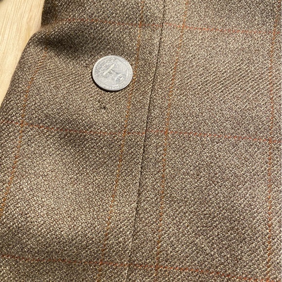 Jean Paul Germain Sport Coat Vintage 100% Wool Brown 3 Button Blazer 44S - Picture 11 of 12